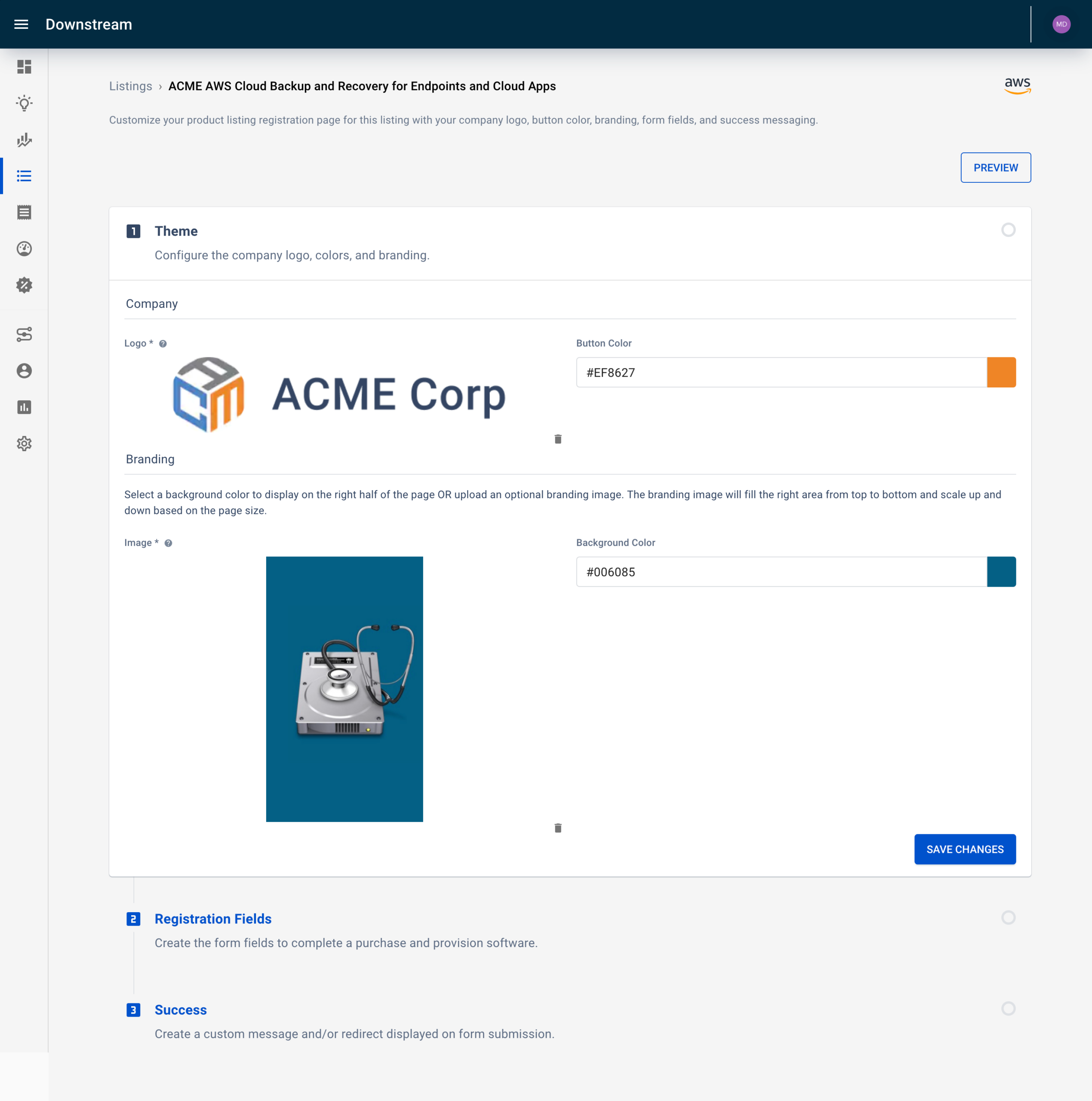 Registration Page Configuration