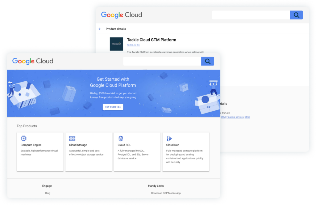 Tackle Platform on the Google Cloud Marketplace